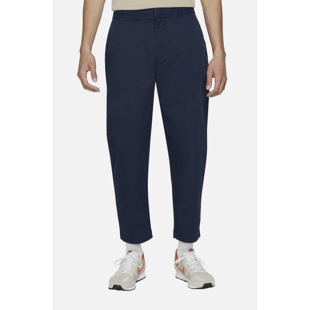 Nike Tech Woven Pants Navy Zip Pocket Joggers Mens 30 Medium Athletic Drawstring